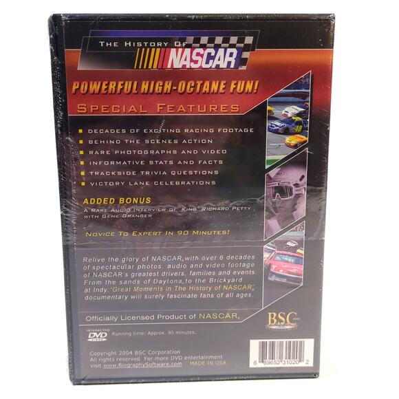 Great Moments in The History Of NASCAR DVD Limited Edition Brand New Sealed 2004 - Picture 2 of 2